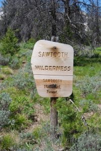 Sawtooth Wilderness Sign