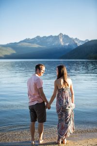couple at Redfish Lake